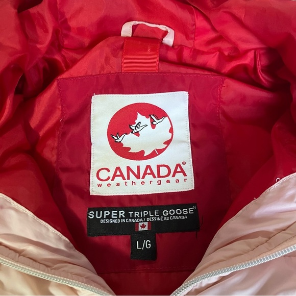 Canada Goose Girls Light Pink Quilted Puffer Jacket-Large - Picture 14 of 16